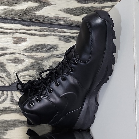New Nike Manoa ACG Mens Size 13 Black Leather All Weather Boots 454350-003 main image 5